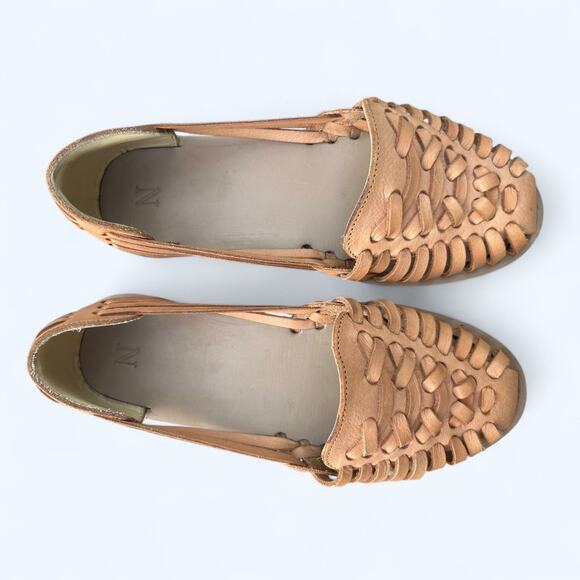 NEW Nisolo Leather Huarache Sandals Slip on Woven Fisherman Flats size 6 - Picture 2 of 12